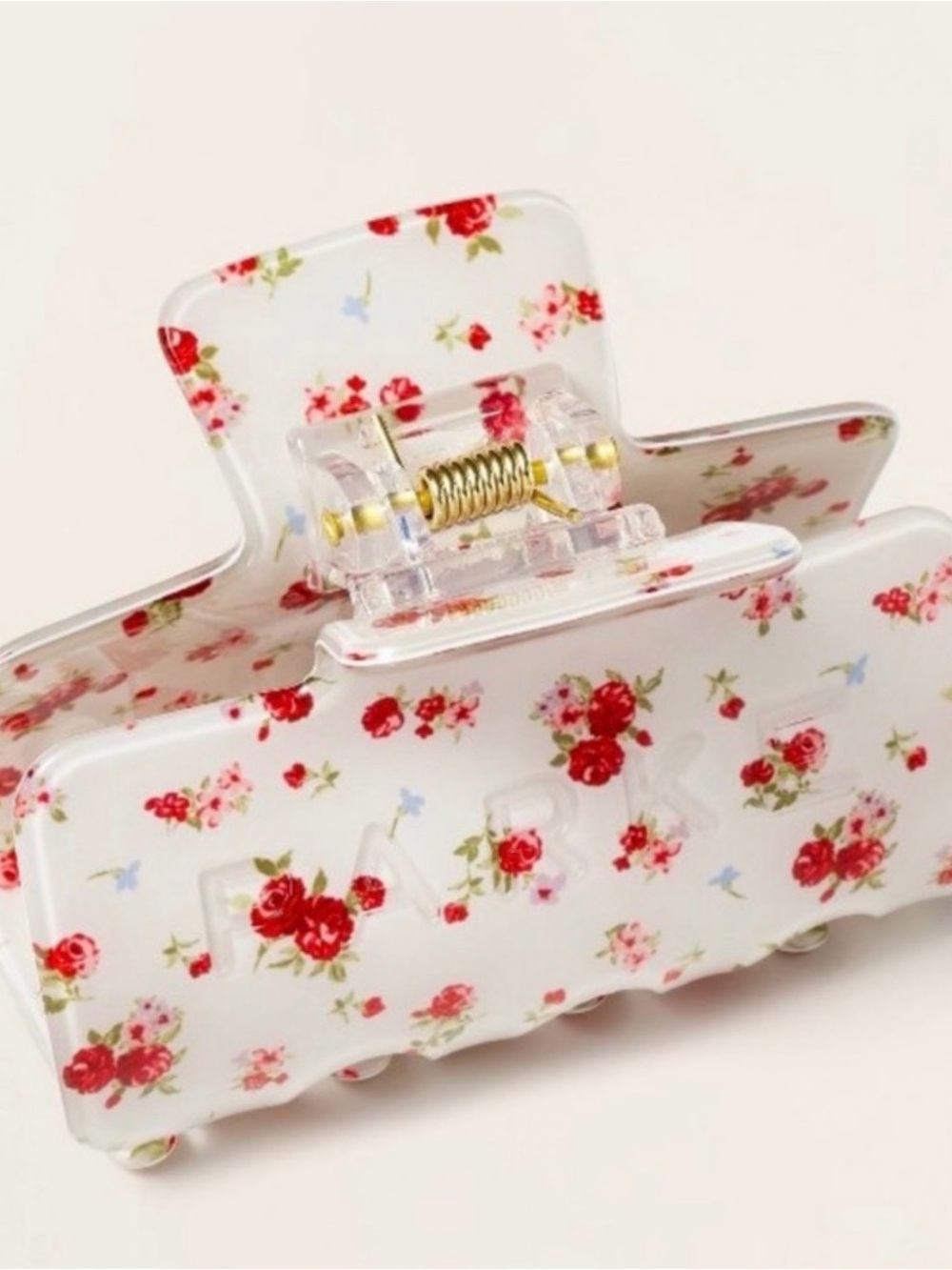 Floral White Rose Hair Claw Clip - Elegant Hair Accessory